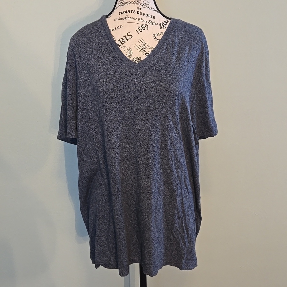 Blue V-neck Tee